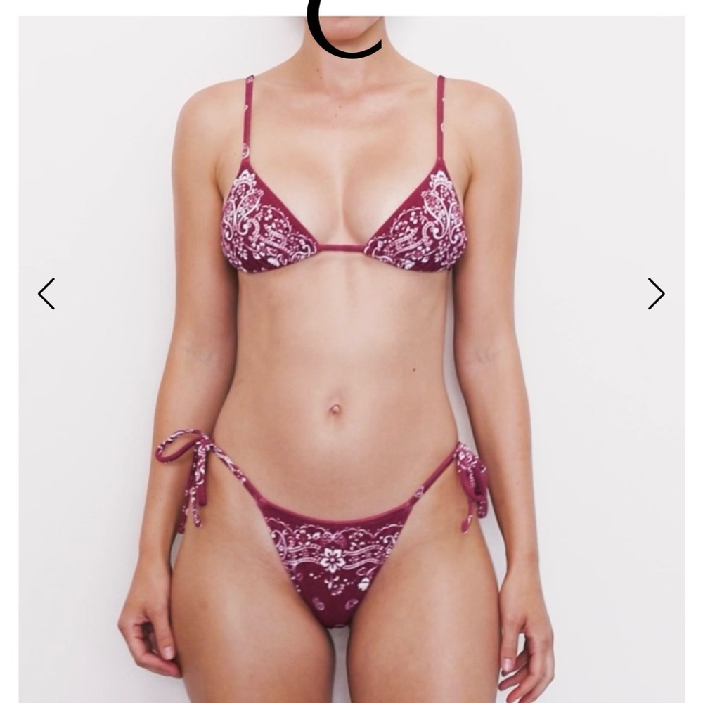 NEVER WORN Tropic of C Bandana Print String Bikini Set